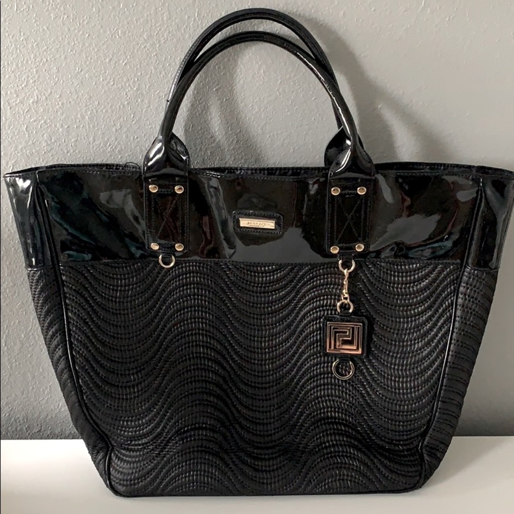 AUTHENTIC- VERSACE TOTE - with gold accents ✨